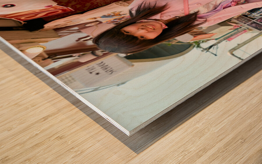 Lolita girl enjoying Shibuya District in Tokyo Japan Wood print