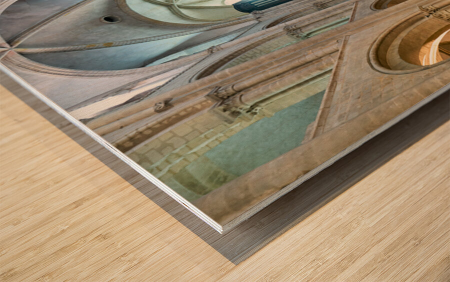 Pipe organ inside Abbey of Saint Etienne in Caen Normandy Wood print