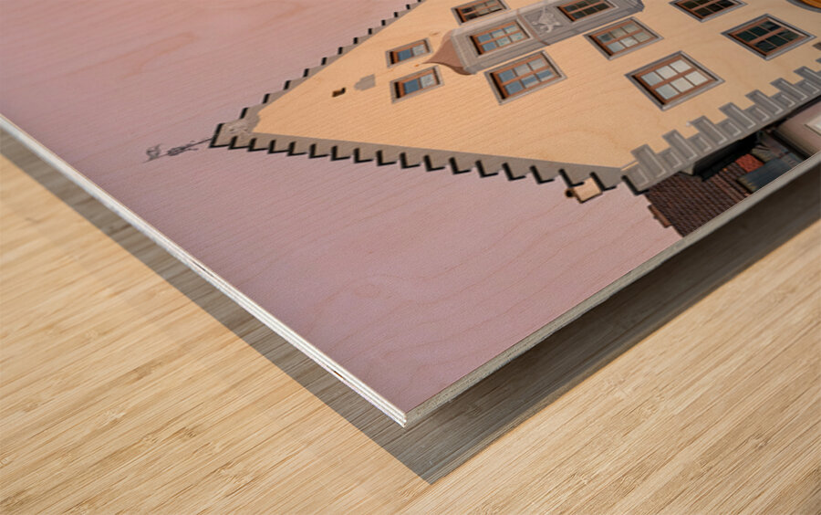 Exploring historical buildings in Fussen along the Romantic Road Wood print