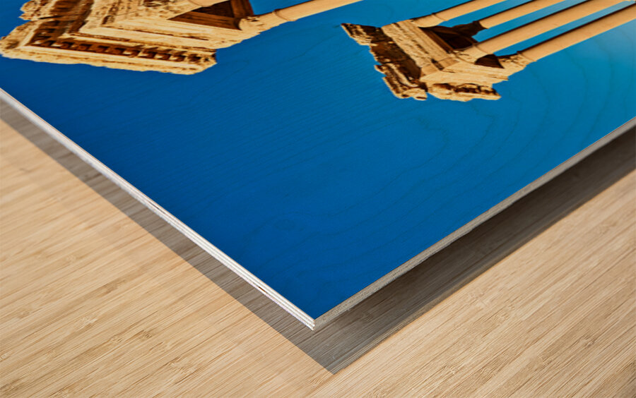 Tetrapylon structure in the ancient city of Palmyra in Syria Wood print