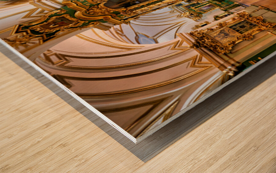 St. Nicholas Naval Cathedral interior in St. Petersburg Wood print