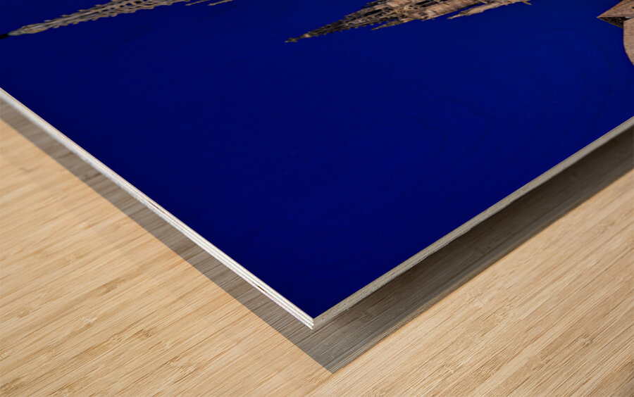 Cathedral of the holy cross and saint eulalia in barcelona Wood print