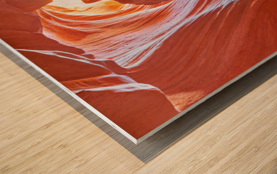 Explore Antelope Canyon in the USA during daylight hours Wood print
