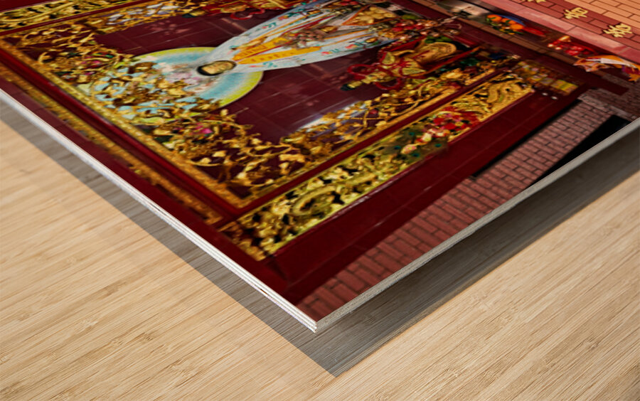 Worship at a temple in Ho Chi Minh City Vietnam Wood print