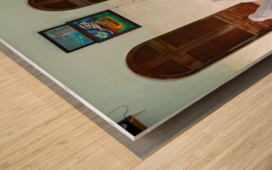 Women pray in a mosque in Ho Chi Minh City Vietnam Wood print