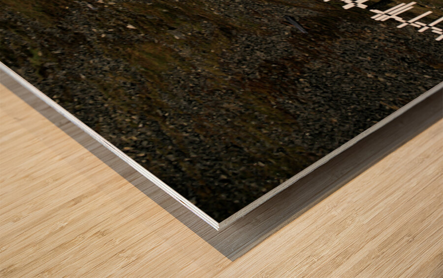 Crosses marking graves in Longyearbyen Svalbard Archipelago Wood print