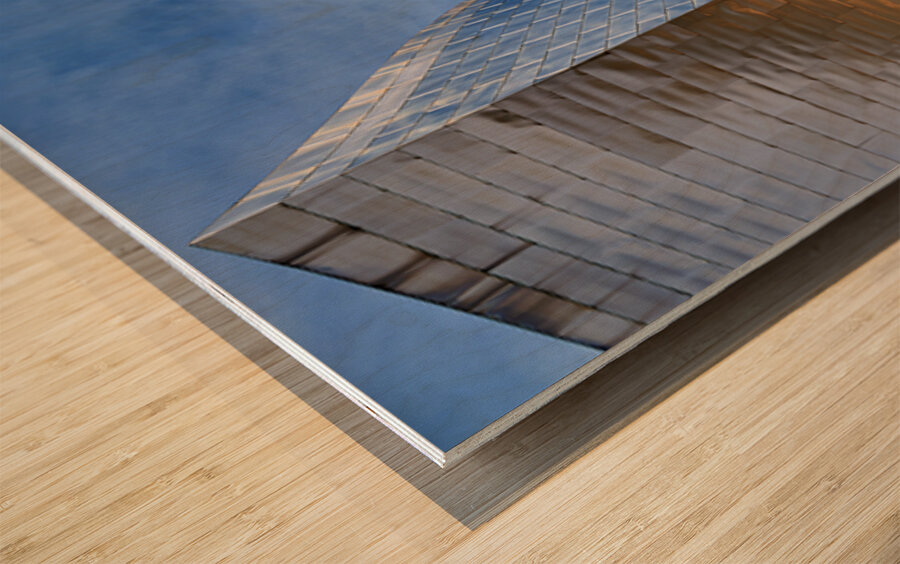 Guggenheim Museum in Bilbao showcases unique architecture Wood print