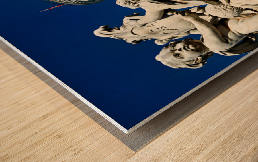 Visitors enjoy Piazza dei Miracoli with the Leaning Tower Wood print