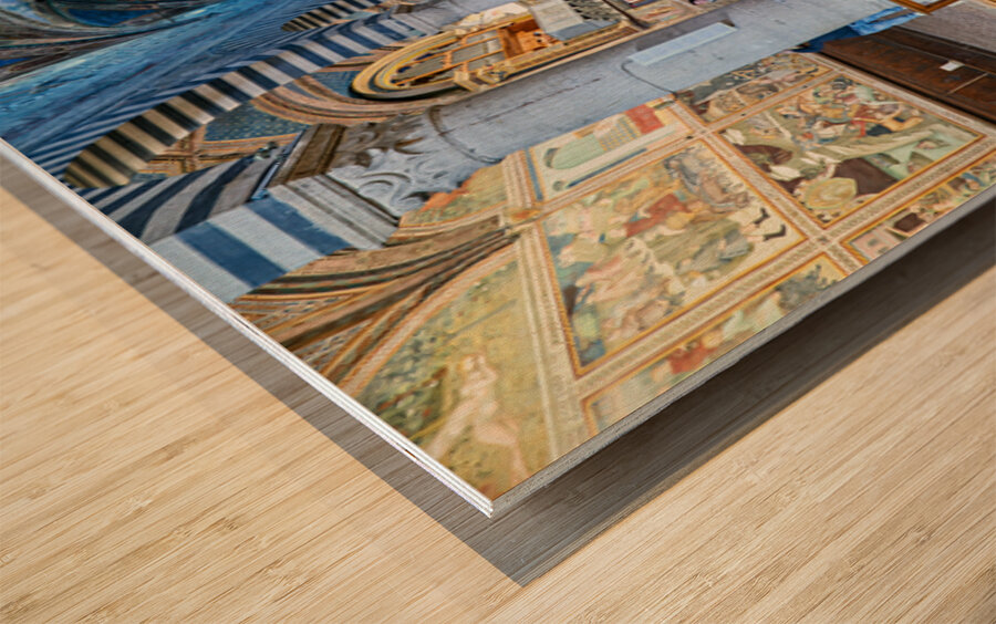 Interior of Collegiata di Santa Maria Assunta Wood print